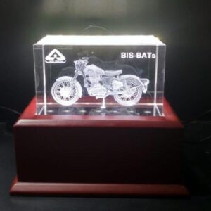 Crystal Trophy With Wooden Base LED 004