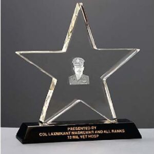 Star Shaped Crystal Awards with Crystal Base