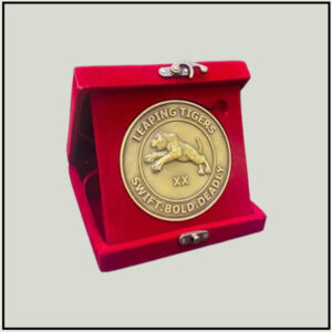 Brass Gold Etching Medallion 002