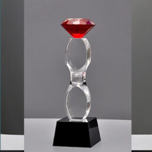 Red Diamond Crystal Trophy